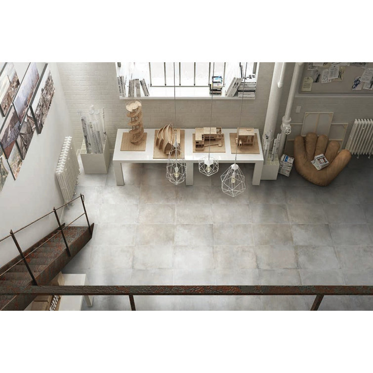 Stone & Tile Shoppe, Inc. 24" x 24" Porcelain Concrete Look Wall